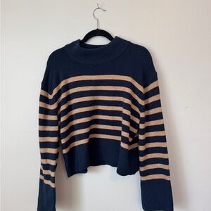 J. Crew Navy Ribbed Knit Sweater